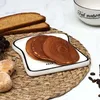 HowHomely | Snídaňový talíř Tartine Tost - bílý Náhled obrázku produktu 2