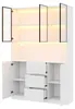 Flieks LED-beleuchtete Glasvitrine mit offenen Regalen, Produktbild-Vorschau 7