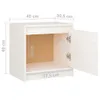 Comodino bianco 40x30,5x40 cm in legno di pino massiccio Anteprima dell’immagine prodotto 17
