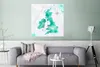 MuchoWow® Poster Aquarell - Weltkarte - England 75x75 cm - Produktbild-Vorschau 5
