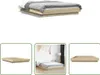 The Living Store Bettgestell Sonoma-Eiche 135x190 cm Produktbild-Vorschau 1