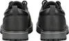 A back view of a pair of black leather shoes. Anteprima dell’immagine prodotto