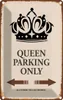 vianmo Blechschild 18x12 cm Queen parking only Korona Produktbild-Vorschau 1