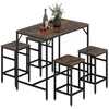 HOMCOM Bartisch-Set Stehtisch mit 4 Barhockern 5-teiliges Produktbild-Vorschau 1