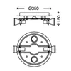 Briloner LED Deckenleuchte 4flg VASO mit 2 Strahlern rund Produktbild-Vorschau 2
