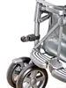 A close-up view of the wheels and a locking mechanism on a stroller or buggy board. Náhled obrázku produktu