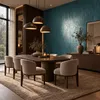 Newroom Vliestapete Specta Blue Blau Putz, Wohnbeispiel Anteprima dell’immagine prodotto