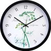 A wall clock with a botanical illustration of dill. Náhled obrázku produktu