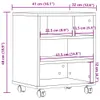 vidaXL Stojan na tiskárnu s kolečky Sonoma dub 41x32x48 cm Náhled obrázku produktu 8