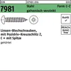 Reyher  Blechschrauben DIN 7981 St. 4,2x32 -C-Z vz (500 Produktbild-Vorschau 1