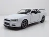Welly 24108W Nissan Skyline GT-R R34 weiß 1:24 Produktbild-Vorschau 1