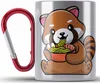 Trendation - Ramen Roter Panda Edelstahl Tasse Karabiner Produktbild-Vorschau 1