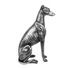 A silver-colored dog figurine. Náhled obrázku produktu