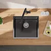 Edelstahlspüle schwarz 50x44cm Unterbau, Kratzfest & Produktbild-Vorschau 1