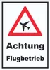 Schild Achtung Flugbetrieb A1 (594x841mm) Produktbild-Vorschau 1