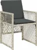 vidaXL Gartenstühle mit Kissen 4 Stk. Hellgrau Poly Rattan Produktbild-Vorschau 4