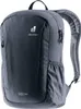 A close-up, front-facing view of a dark gray Deuter backpack. Náhľad obrázku produktu