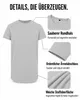 Mivaro Herren T-Shirt extra lang Grau meliert 3XL - Produktbild-Vorschau 4