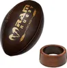 Vintage piłka do rugby z drewnianym stojakiem Podgląd zdjęcia produktu 1