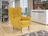 Designové křeslo ušák LEVI - žluté Náhled obrázku produktu 1