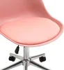 Close-up of a pink office chair seat and base. Produktbild-Vorschau