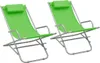 Schaukelstühle 2 Stk. Stahl Grün Produktbild-Vorschau 1