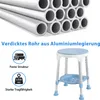 LZQ 360° Drehbar Duschstuhl Duschhocker Höhenverstellbar Produktbild-Vorschau 3