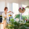 Set di 3 vasi sospesi Relaxdays, cesto in metallo e inserto Anteprima dell’immagine prodotto 3