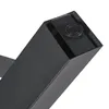 A close-up view of the top of a black metal table leg with an adjustable foot. Voir les images du produit