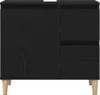 vidaXL Badezimmerschrank Schwarz Eichen-Optik 65 x 33 x 60 Produktbild-Vorschau 6