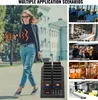 A woman walking with a pager system, with various application scenarios shown in smaller images. Anteprima dell’immagine prodotto
