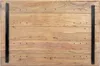 The underside of a wooden tabletop with metal support beams. Produktbild-Vorschau