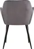 2er Set Esszimmerstuhl HLO-CP15 Samt  grau Produktbild-Vorschau 6