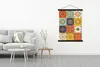 MuchoWow® Textilposter Vintage - Blumen - Muster - Weiß - Produktbild-Vorschau 3