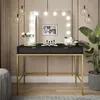 Schminktisch mit Spiegel CORTADO ELITE GOLD Schwarz matt Produktbild-Vorschau 2