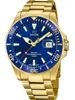 A gold-plated Jaguar Professional Diver watch with a blue dial, shown against a white background. Produktbild-Vorschau