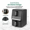 Emerio Dual-Zone Heißluftfritteuse 2500 W – 3,5 L + 6,5 L – Produktbild-Vorschau 8