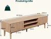 A diagram showing the dimensions of a TV stand. Produktbild-Vorschau