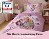 Unicorn Academy Bettwäsche für Mädchen 135x200 80x80 cm Produktbild-Vorschau 6