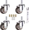 4er-Pack Lenkrollen für Möbel – M6 x 15 mm mit 25 mm Produktbild-Vorschau 1