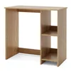 A wooden desk with two shelves on the right side, shown against a white background. Náhľad obrázku produktu
