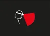 Illustration of a person wearing a headlamp with a red beam of light projecting forward. Anteprima dell’immagine prodotto