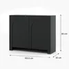 Sideboard Vento Schwarz, 2 Türen, Breite: 103,5 cm / Höhe: Produktbild-Vorschau 3
