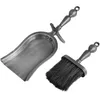 A fireplace tool set consisting of a dustpan and a brush, displayed against a white background. Náhľad obrázku produktu