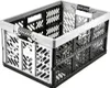 A folding storage crate shown from a slightly elevated diagonal angle. Anteprima dell’immagine prodotto