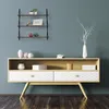 Relaxdays Wandregal, 3 Ablagen, HBT: 60 x 60 x 18,5 cm, Produktbild-Vorschau 2