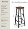 A diagram and specifications for a bar stool. Náhled obrázku produktu