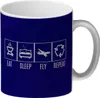 Eat, sleep, FLY, repeat Glitzer-Kaffeebecher Auf der Suche Produktbild-Vorschau 1