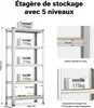 Wiltec Étagère Charges lourdes Acier galvanisé 154x75x30cm Voir les images du produit 3