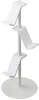 A white multi-tiered stand for holding items like controllers or headsets. Produktbild-Vorschau